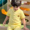 Ensemble en Lin Bébé et Enfant Jaune Soleil – Tenue Été & Cérémonie | Babyboo