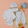 Kit Naissance 4 Pièces Motifs LAPIN