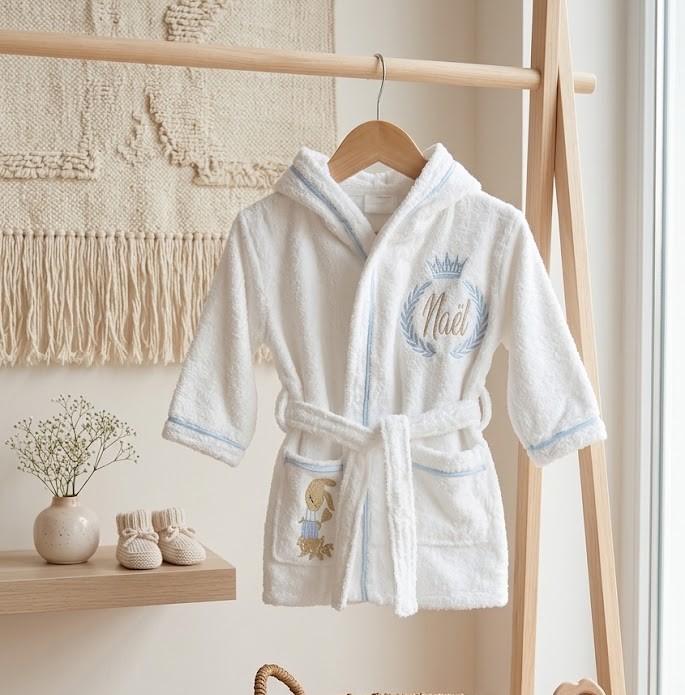 peignoir bleu Bébé, Enfant & Maman