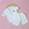 Ensemble en Lin Bébé & Enfant blanc2 – Tenue Été & Cérémonie | Babyboo