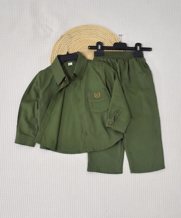 Ensemble Garçon Premium Chemise et Pantalon - vert