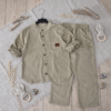 Ensemble en Lin Garçon – Grége – Pantalon et Chemise à Manches Longues | Babyboo