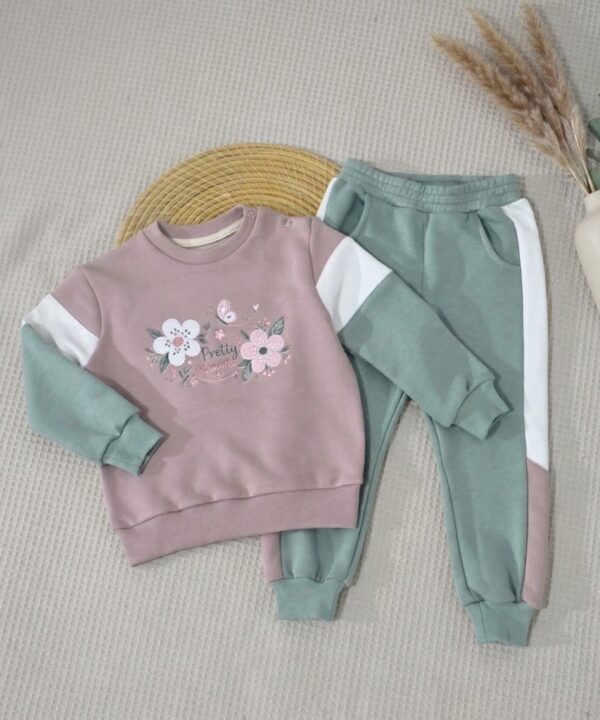 Ensemble jogging Fille Motif "Pretty Moments"