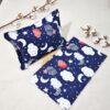 Parure de Lit Bébé 100% Coton "Nuit Étoilée" Bleu Marine - 3 Pièces