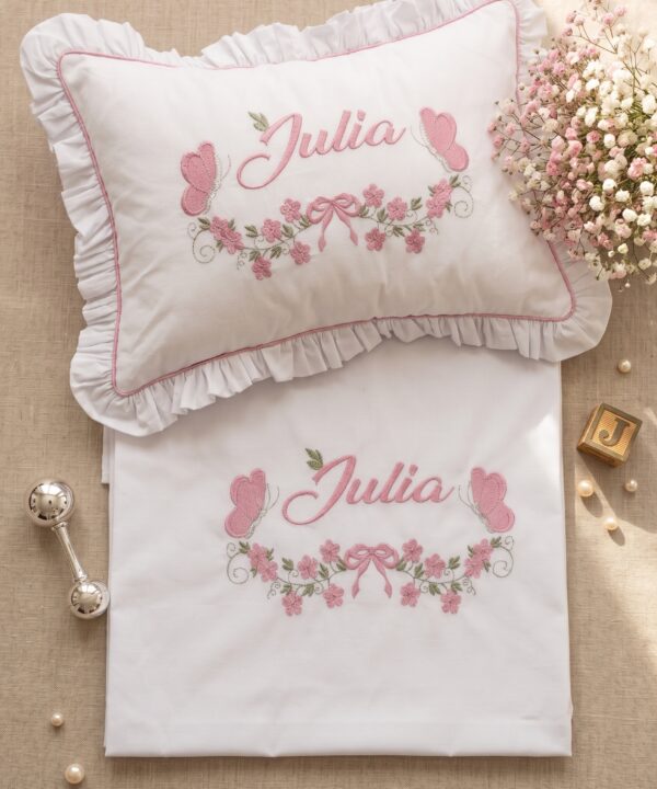 Parure de lit bébé Personnalisée - Modèle Julia