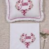 Parure de lit bébé Personnalisée Rose Foshia - Modèle Silia
