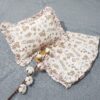Parure de Lit Bébé Pur Coton à Volants – Motif Oursons, Trains et Jouets