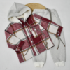 Ensemble 2 Pièces – Carreaux Rouge & Gris